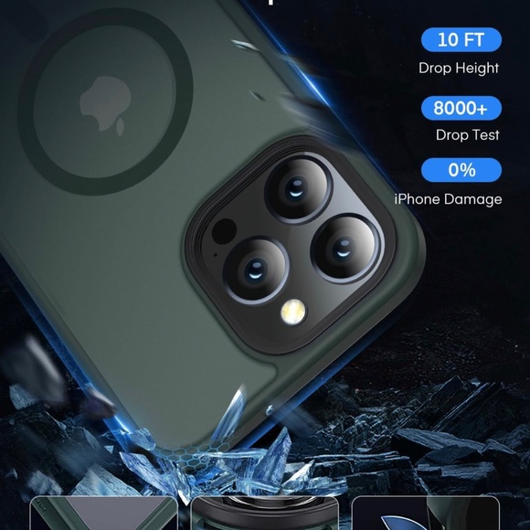 Mgnaooi Magnetic Case For iPhone 13 Pro Max Case MagSafe Matte Back - Picture 3 of 6